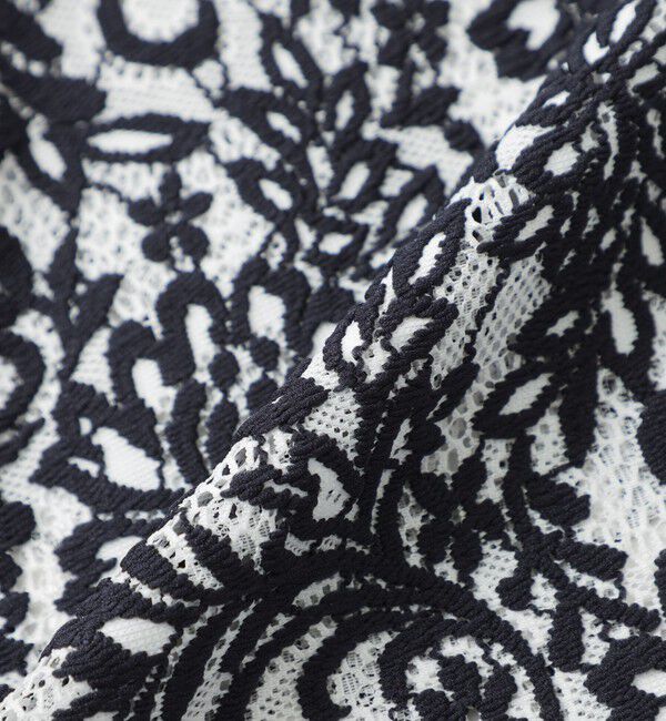  「バイカラーレースショートスリーブシャツ」|シャツ・ブラウス|