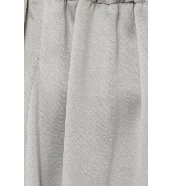 IKKA LOUNGE「サテン切り替えロングスカート」|スカート|