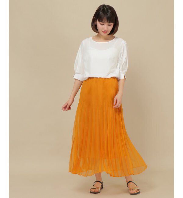 IKKA LOUNGE「シアプリーツスカート」|スカート|