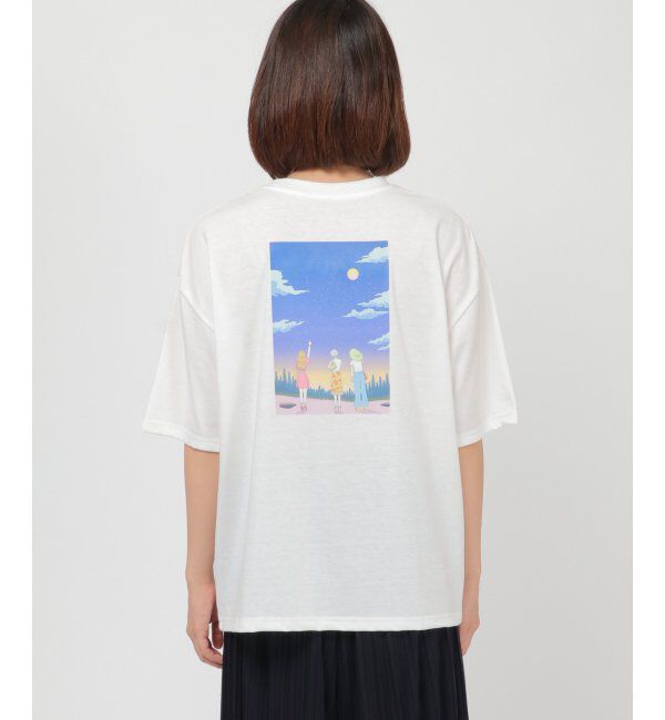 ikka「Kisa コラボバックプリントT」|Tシャツ・カットソー|