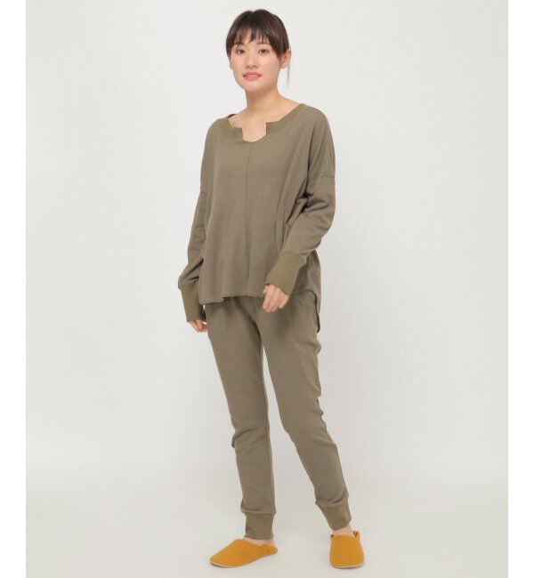 IKKA LOUNGE「キーネック前後差トップス」|チュニック|