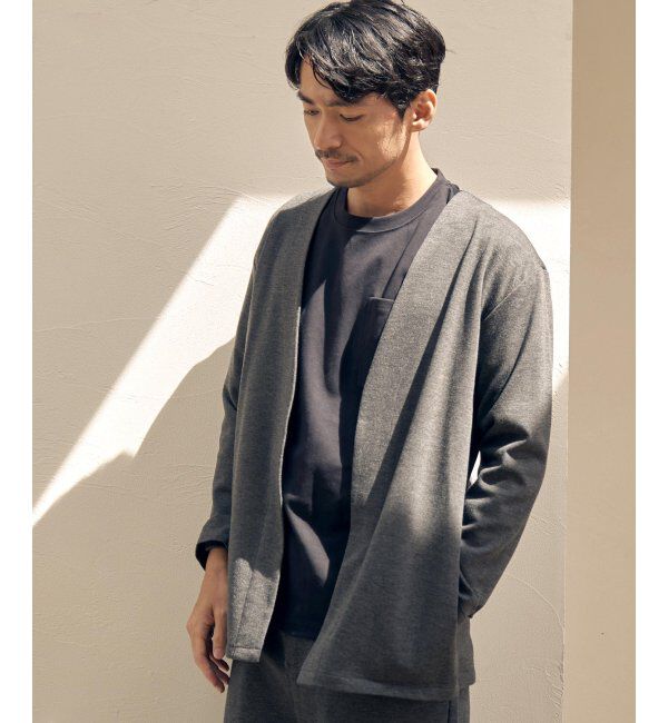 IKKA LOUNGE「カットプリントボタンレスカーディガン」|Tシャツ・カットソー|グレイ