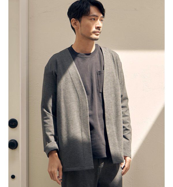 IKKA LOUNGE「カットプリントボタンレスカーディガン」|Tシャツ・カットソー|