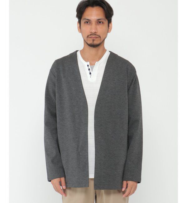 IKKA LOUNGE「カットプリントボタンレスカーディガン」|Tシャツ・カットソー|