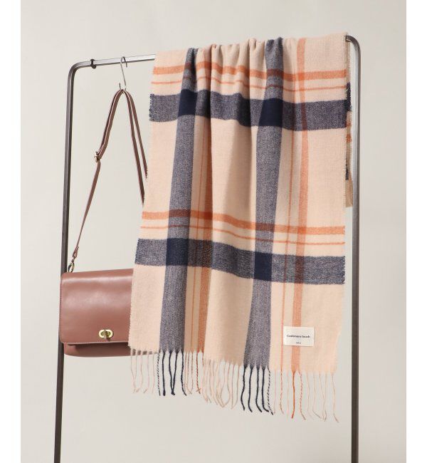 ikka「カシミヤタッチチェックマフラー」|マフラー|オフホワイト