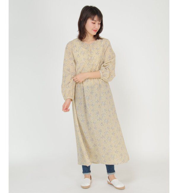 ikka「小花柄プリントワンピース」|ワンピース|