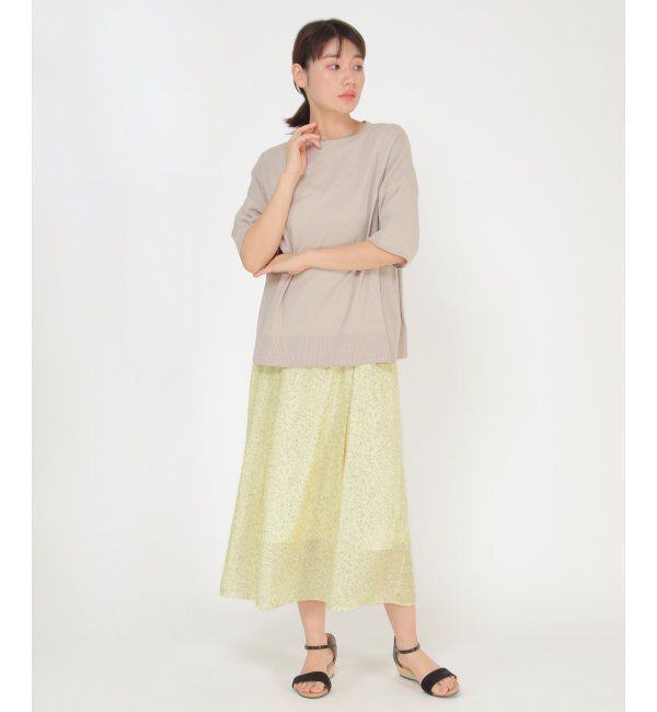 ikka「プリントタックスカート」|スカート|