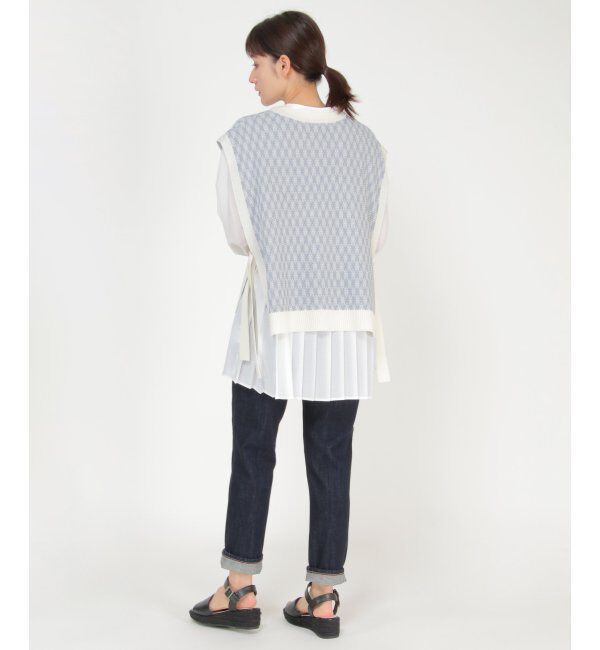 ikka「バックプリーツ7分チュニック」|シャツ・ブラウス|