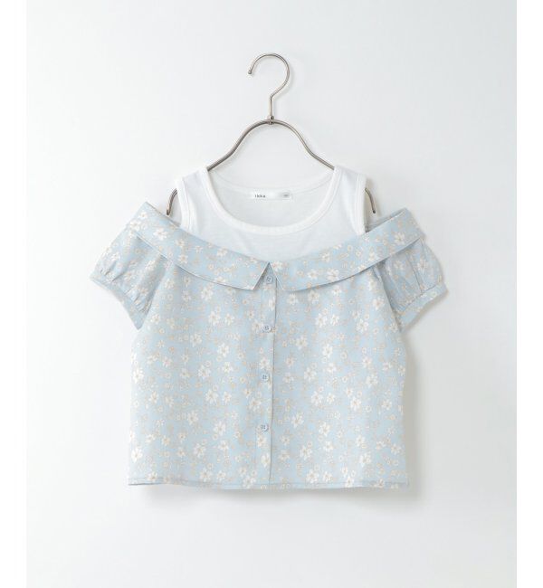 ikka kids「【キッズ】肩開きレイヤードブラウス（100~160cm）」|シャツ・ブラウス|