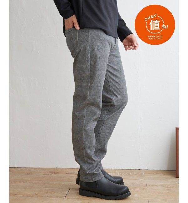 ikka「EASYSTRETCH イージーストレッチ チェック5P」|その他|グレイ