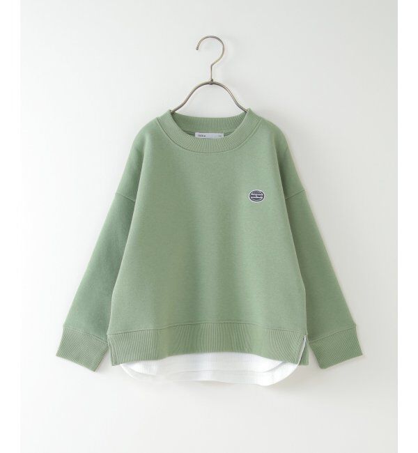 ikka kids「裏起毛裾レイヤードトレーナー（120~160cm）」|Tシャツ・カットソー|