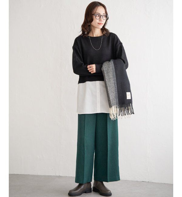 ikka「前後2WAY切り替えニットチュニック」|プルオーバー|