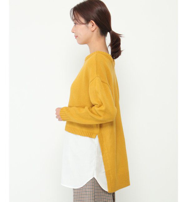 ikka「前後2WAY切り替えニットチュニック」|プルオーバー|