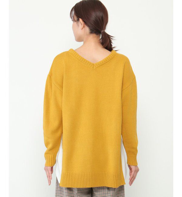 ikka「前後2WAY切り替えニットチュニック」|プルオーバー|