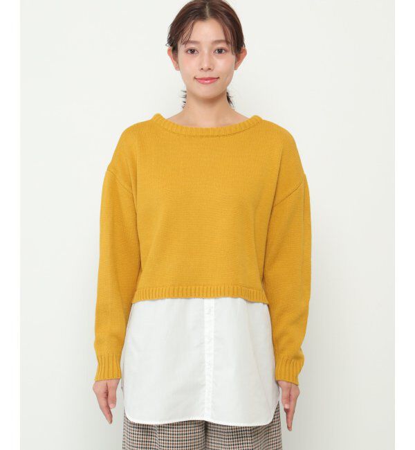 ikka「前後2WAY切り替えニットチュニック」|プルオーバー|