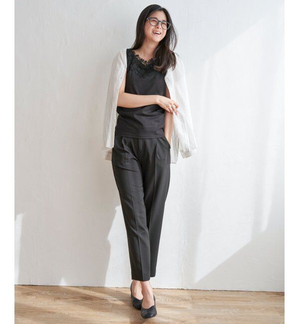 ikka「リネンライクテーパードパンツ」|その他|