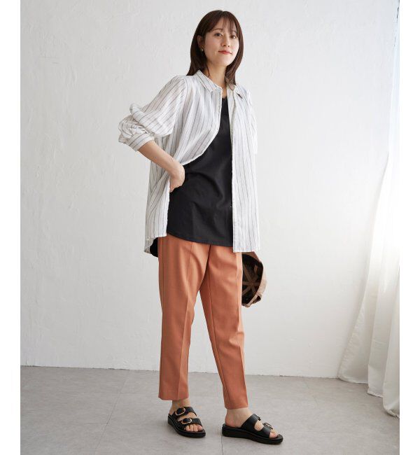 ikka「リネンライクテーパードパンツ」|その他|