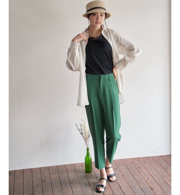 ikka「リネンライクテーパードパンツ」|その他|