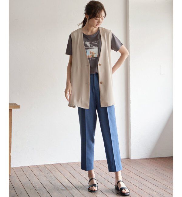 ikka「リネンライクテーパードパンツ」|その他|