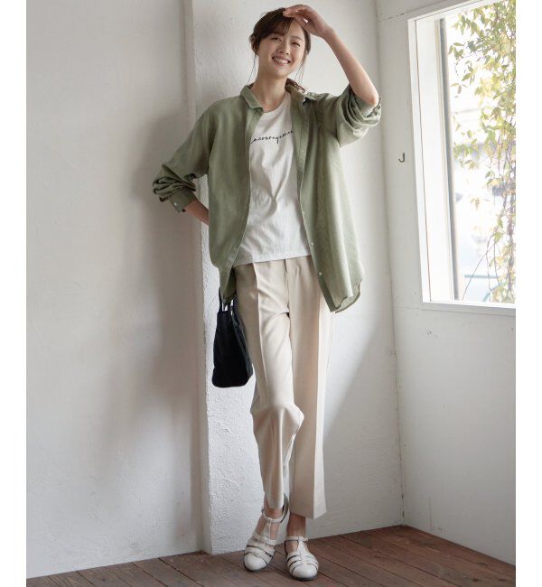 ikka「リネンライクテーパードパンツ」|その他|
