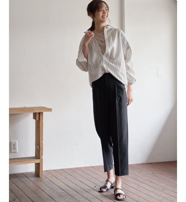 ikka「リネンライクテーパードパンツ」|その他|