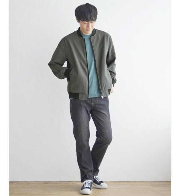 ikka「イージーケアリネンライクブルゾン」|ブルゾン・スタジャン|