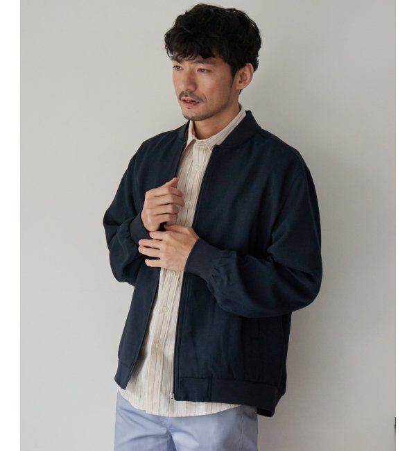 ikka「イージーケアリネンライクブルゾン」|ブルゾン・スタジャン|
