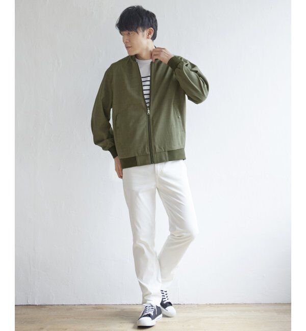 ikka「イージーケアリネンライクブルゾン」|ブルゾン・スタジャン|