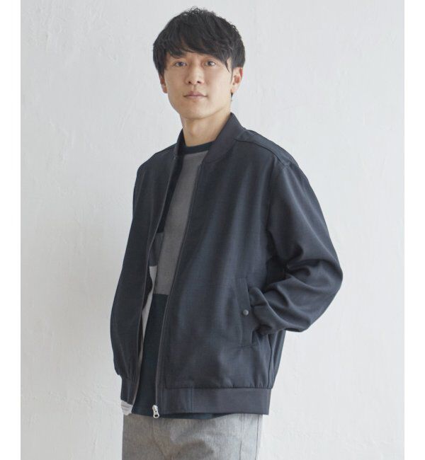 ikka「イージーケアリネンライクブルゾン」|ブルゾン・スタジャン|