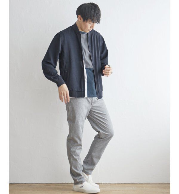 ikka「イージーケアリネンライクブルゾン」|ブルゾン・スタジャン|