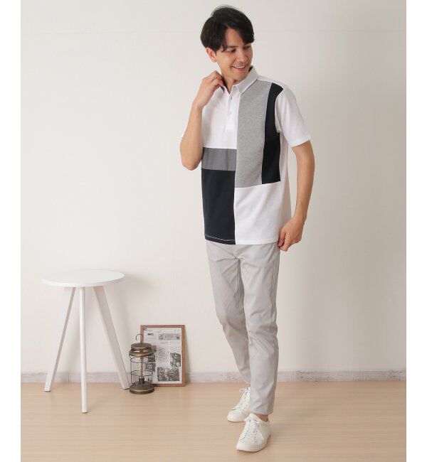 ikka「鹿の子切り替えポロシャツ」|その他|