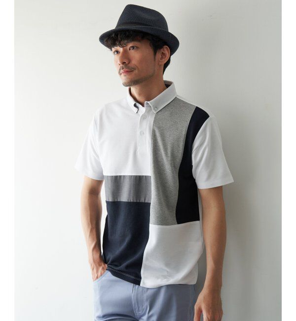 ikka「鹿の子切り替えポロシャツ」|その他|