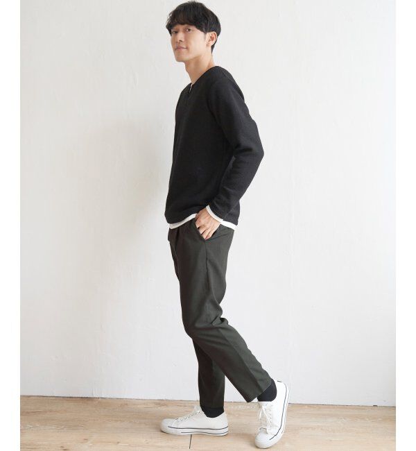 ikka「【セットアップ対応】イージーケアリネンライクアンクルパンツ」|その他|