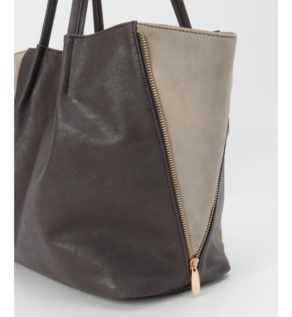 ikka「バイカラーサイド切り替えトートバッグ」|その他|