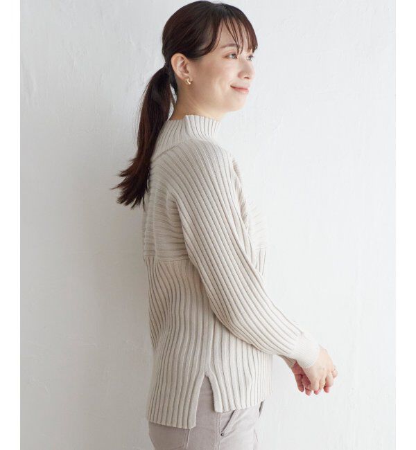 ikka「7Gワイドリブ切り替えプルオーバー」|プルオーバー|