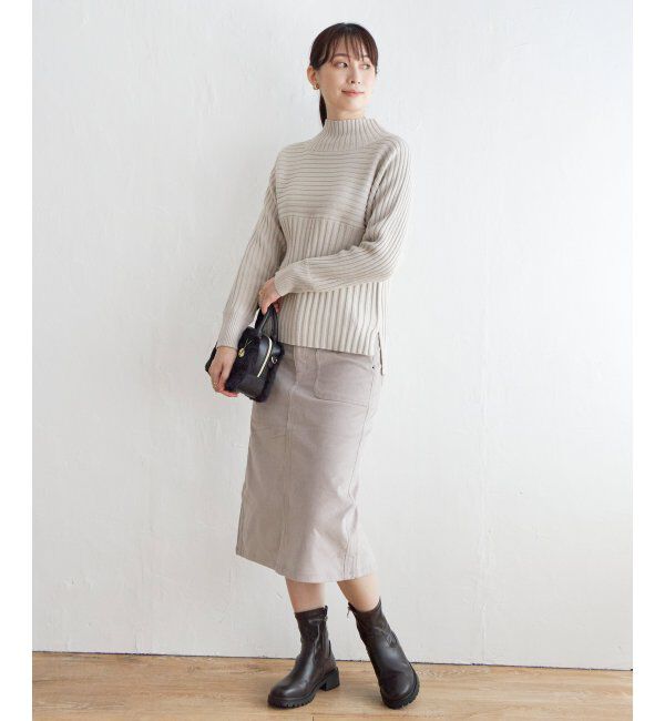 ikka「7Gワイドリブ切り替えプルオーバー」|プルオーバー|