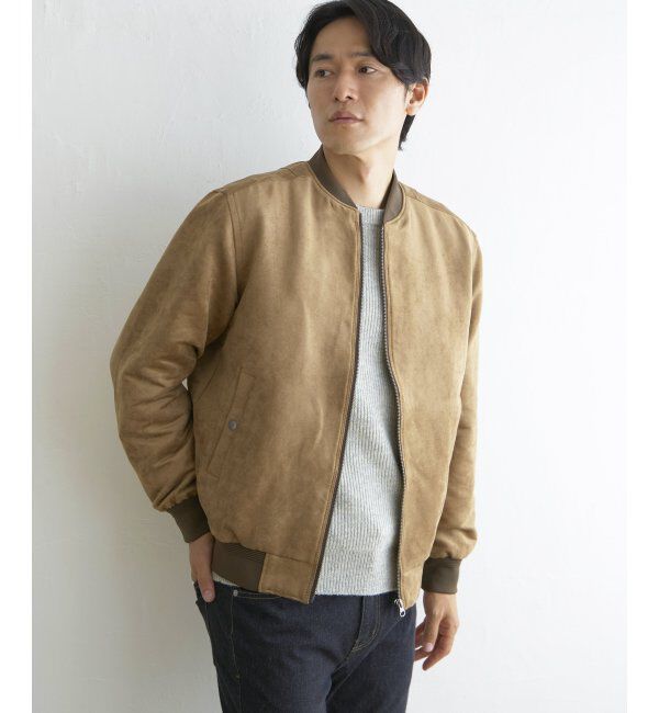 ikka「フェイクレザーブルゾン」|ブルゾン・スタジャン|ベージュ
