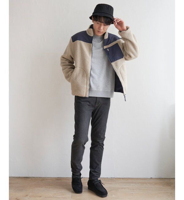 ikka「【2WAY】リバーシブル切り替えボアブルゾン」|ブルゾン・スタジャン|