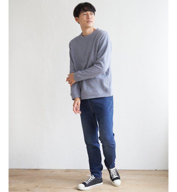 ikka「メランジ鹿の子裏起毛プルオーバー」|パーカー|