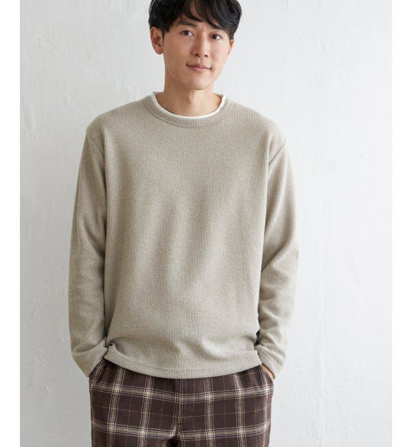 ikka「【2点セット】メランジ畦プルオーバーインナーセット」|パーカー|