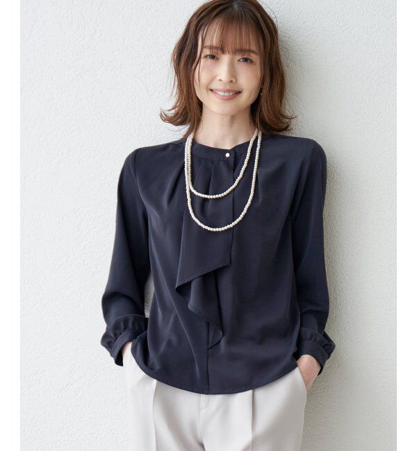 IKKA LOUNGE「ドレープタイブラウス」|シャツ・ブラウス|