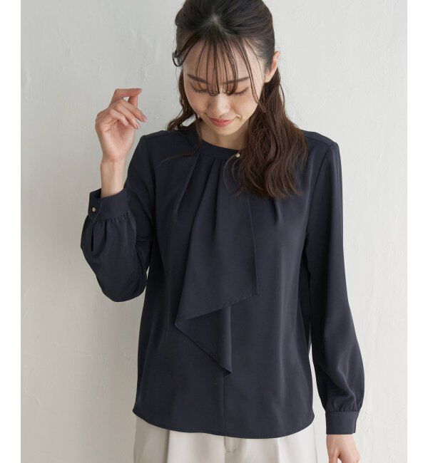 IKKA LOUNGE「ドレープタイブラウス」|シャツ・ブラウス|
