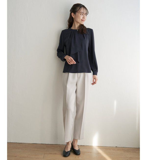 IKKA LOUNGE「ドレープタイブラウス」|シャツ・ブラウス|