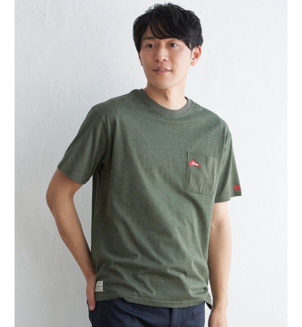 ikka「URBAN NATURE LIFE アーバンネイチャーライフ ワンポイントTシャツ」|Tシャツ・カットソー|オリーブ