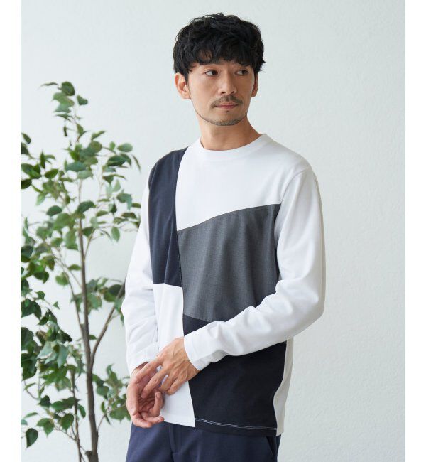 ikka「ブロックスポンチロンT」|Tシャツ・カットソー|