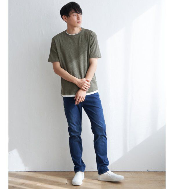 ikka「メランジワッフルフェイクT」|Tシャツ・カットソー|