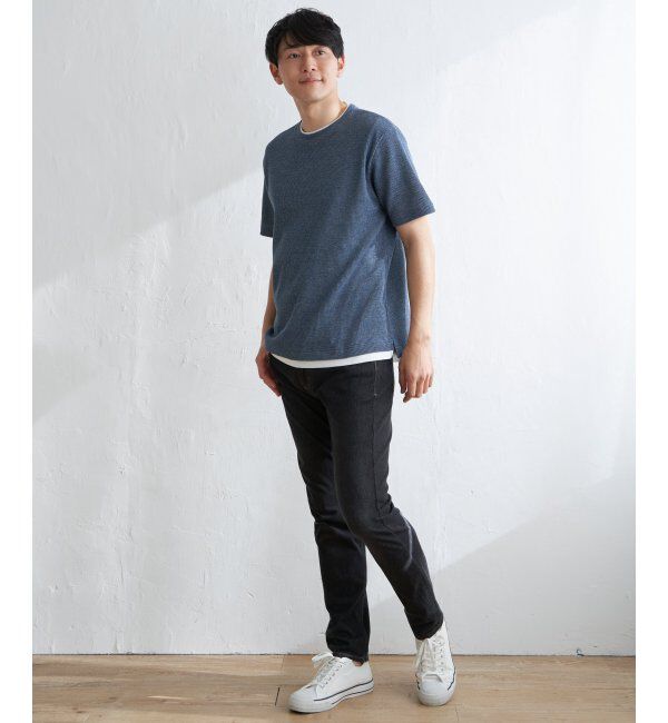 ikka「メランジワッフルフェイクT」|Tシャツ・カットソー|