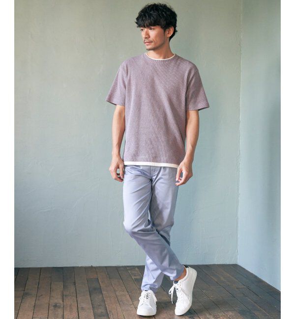 ikka「メランジワッフルフェイクT」|Tシャツ・カットソー|