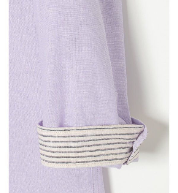 ikka「【吸水速乾】7分袖イージーケアリネン無地シャツ」|シャツ・ブラウス|