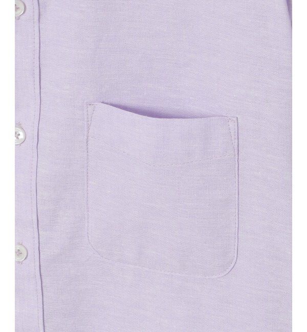 ikka「【吸水速乾】7分袖イージーケアリネン無地シャツ」|シャツ・ブラウス|